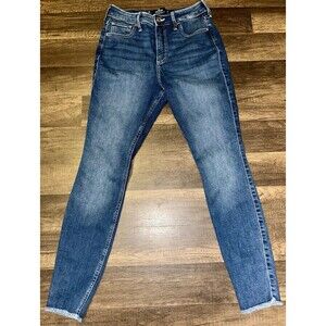 Hollister Womens Blue Denim Jeans Size 27x26 Curvy High Rise Super Skinny